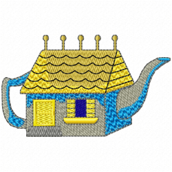 Teapots Embroidery Design 10 Teapots Embroidery Design 10
